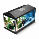 Аквариум AQUAEL LEDDY SET PLUS 75 DAY&NIGHT 2.0 черный 76х36х46 см 105 л, FAN 2, PLATINIUM 100Вт, LT D&N 2.0 14 Вт (NEW замена 122731)