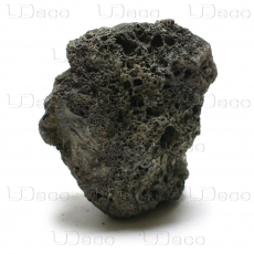 UDeco Black Lava M - Натуральный камень "Лава чёрная" для оформления аквариумов и террариумов, 1 шт.