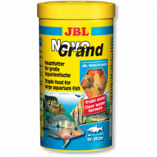Корм основной JBL NovoGrand в форме хлопьев для больших пресноводных аквариумных рыб, 1 л (160 г)
