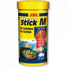 Корм основной JBL NovoStick M для плотоядных цихлид в форме палочек, 250 мл (110 г)
