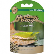 Корм растительный Dennerle Shrimp King 5 Leaf Mix премиум-класса в форме палочек для креветок, 45 г