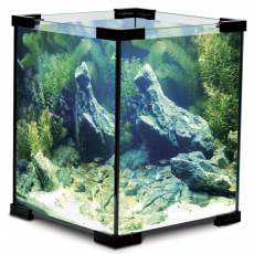 Аквариум Laguna Crystal 6002B, 18л, черный, 250х250х300 мм