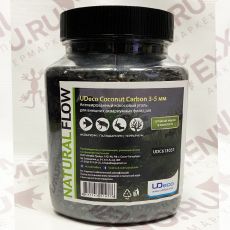 Уголь активированный UDeco Coconut Carbon кокосовый для аквариумных фильтров, с сетчатым мешком, 3-5 мм, 1 л