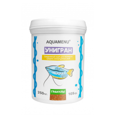 Корм AQUAMENU Унигран 250 мл, гранулы для мелких и средних рыб