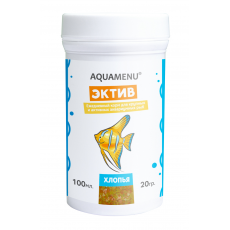 Корм AQUAMENU Эктив 100 мл, хлопья для крупных и активных рыб