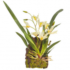 LUCKY REPTILE Декоративное растение "Hanging Orchid", белое, 20х30см