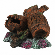 AQUA DELLA Декорация для аквариума "Две бочки No fishing", 13.5x11x11см (Бельгия)