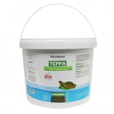 Корм AQUAMENU Терра, 11 л (3.5 кг), плавающие гранулы для водных черепах
