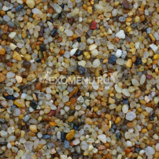 DECOTOP Roanoke - Природный чистый разноцветный гравий, 2-5 мм, 1.5 кг/1 л