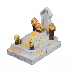 AQUA DELLA Декорация для аквариума "Dia de los muertos grave 1", серый, 11.9x8.3x10см (Бельгия)