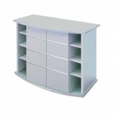 Подставка Biodesign ALTUM PANORAMIC 200/ CRYSTAL PANORAMIC 210 (серебро), без дверок, 101x46x79 см