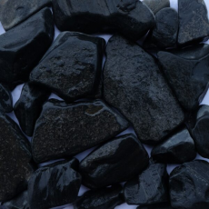 DECOTOP Cinder - Натуральная чёрная матовая галька, 3-10 см, 6 кг/4 л