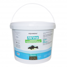 Корм AQUAMENU Лагуна, ведро 11л (7 кг), гранулы для донных рыб