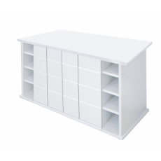 Подставка Biodesign ALTUM 450/ CRYSTAL 500 (белая) без дверок, ЛДСП 16/22 мм, 151х56х79 см, регул-мые опоры