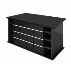 Подставка Biodesign ALTUM 450/ CRYSTAL 500 (чёрная шагрень) без дверок, , ЛДСП 16/22 мм, 151х56х79 см, регул-мые опоры
