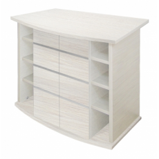 Подставка Biodesign ALTUM PANORAMIC 135/ CRYSTAL PANORAMIC 145 (белёный дуб), без дверок, 81x41x79 см