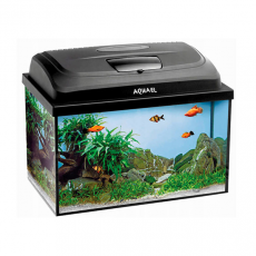 Aквариум  AQUAEL AQUA4 KIDS 40 DAY&NIGHT, прямой, 25 л, с оборудованием: FAN mini, FIX 2 50 Вт, LT 7 Вт SUNNY D&N 2.0, сачок, термометр, растение, подложка