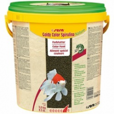 Корм для золотых рыб в гранулах Sera GOLDY Color Spirulina, ведро 10 л (3,8 кг)