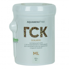 Корм ГСК ML AQUAMENU PRO 250 мл (90 г) натуральный, с гречневой мукой и спирулиной