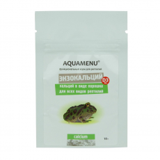 Экзокальций с витамином AQUAMENU D3 lite, 10 гр., дой пак - функциональный корм для всех видов рептилий