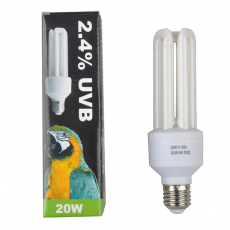 Лампа для птиц Lucky herp, 3U type, UVB 2.4, 20 Вт, Е27