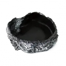 Миска NomoyPet Камень, 12х11х4 см, круглая, черная