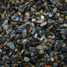 DECOTOP Onyx - Природный тёмный гравий, 5-10 мм, 15 кг/9 л
