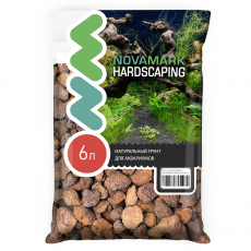 Грунт для аквариума NOVAMARK HARDSCAPING Лавовая крошка 12-18 мм, 6 л