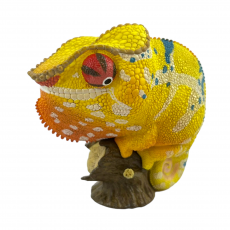 Коллекционная фигурка Пантеровый хамелеон желтый (Furcifer pardalis yellow-blue)