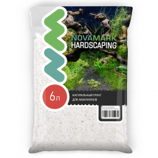 Грунт для аквариума NOVAMARK HARDSCAPING Кварц белый 0,1-0,6 мм (River Quartz), 6л