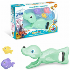 Игрушка для купания Мятный морской лев с рыбками
