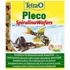 Корм для крупных травоядных донных рыб Tetra Pleco Spirulina Wafers, пакет 15 г