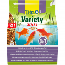 Корм для прудовых рыб Tetra Pond Variety Sticks смесь из 3-х видов палочек, 4 л (600 г)