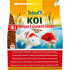 Корм для карпов кои Tetra Pond Koi Sticks Growth в форме палочек для крупных карпов кои, 4 л (1200 г)