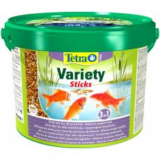 Корм для прудовых рыб Tetra Pond Variety Sticks смесь из 3-х видов палочек, 10 л (1650 г)