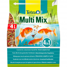 Корм для прудовых рыб Tetra Pond Multi Mix кормовая смесь: хлопья, палочки, таблетки, гаммарус, 4 л (760 г)