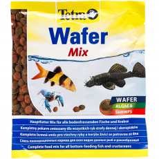 Корм с креветкой для плотоядных, травоядных донных рыб Tetra WaferMix таблетки, пакет 15 г