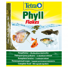 Корм для травоядных рыб Tetra Phyll Flakes хлопья, пакет 12 г