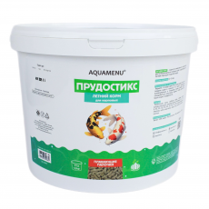 Корм для пруда ПРУДОСТИКС AQUAMENU 11л/1,5кг (ведро) летний с чесноком