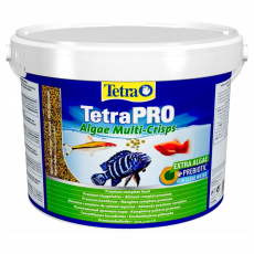 Корм для всех видов рыб со спирулиной Tetra Pro Algae чипсы, ведро 10 л (1900 г)