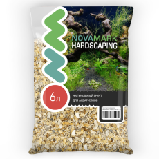 Грунт для аквариума NOVAMARK HARDSCAPING Галька Каспийская 5-7 мм (Caspian), 6 л (8,6кг)