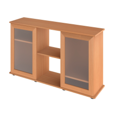 Подставка AquaPlus  120 (1210х410х720) две дверки МДФ со стеклом, бук, в коробке