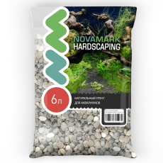 Грунт для аквариума NOVAMARK HARDSCAPING Галька морская темная 10-20 мм (Relict Dark), 6 л (9,6кг)