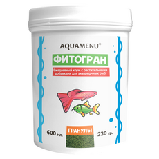 Корм AQUAMENU Унигран 600 мл, гранулы для мелких и средних рыб
