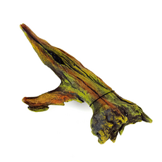 Декорация Коряга искусственная серо-зеленая 24х10х13