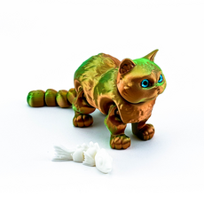 Игрушка подвижная 3D принтер Кот Морис, цвет в ассортименте