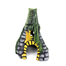 Декорация Часовня желтая, 14х13,5х19 см