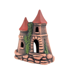 Декорация Замок с двумя крышами, 13,5х9х16 см