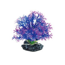 Растение пластиковое Aquanimal Куст малый фиолетовый, 7x5x10 см