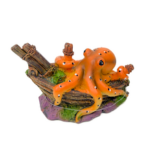 Декор Aquanimal Декорация Осьминог и затонувший корабль, 9x6x7 см